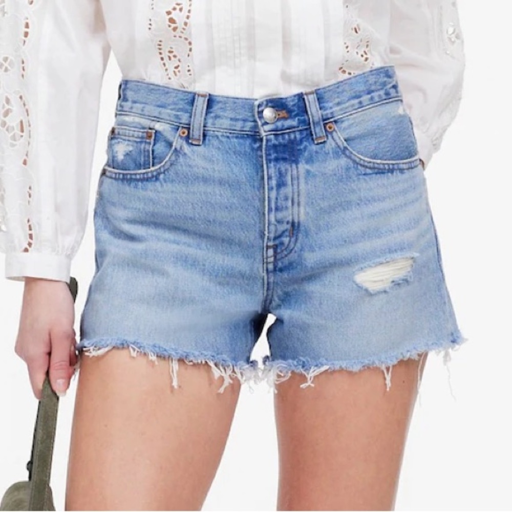 Madewell Women's Light Wash Relaxed Fit Denim Shorts